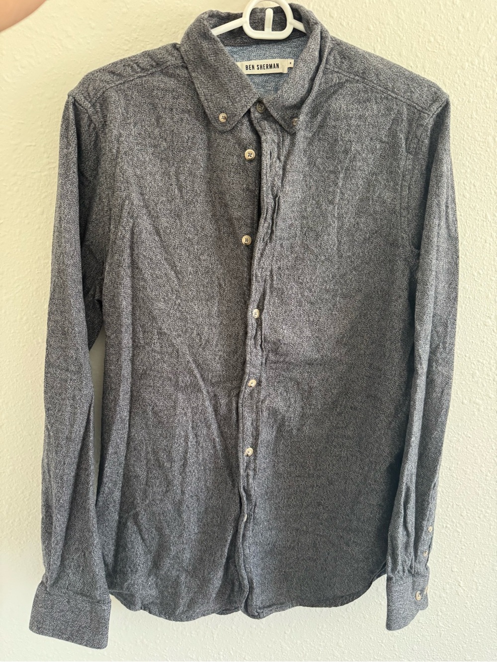 Ben Sherman Men's Charcoal Button-Down Long Sleeve Shirt